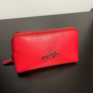Coach Red Disney X Mickey Cosmetic bag